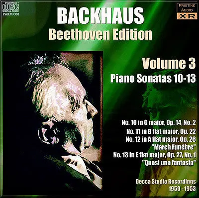 Backhaus Beethoven: Complete Piano Sonatas, Vol. 3 (1950-53) - Pakm053 1