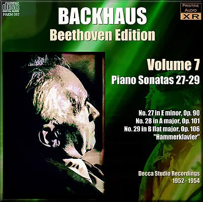 Backhaus Beethoven: Complete Piano Sonatas, Vol. 7 (1952/54) - Pakm057 - Cd 1