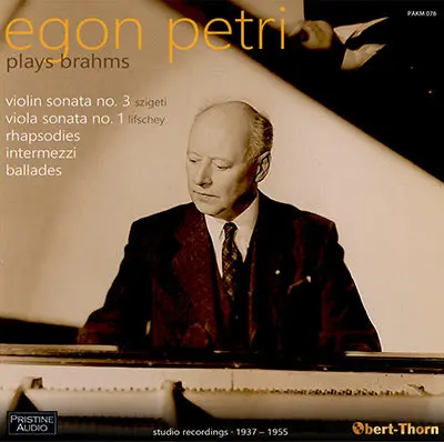 Egon Petri Plays Brahms (1937-1955) - Pakm076 - Cd 1