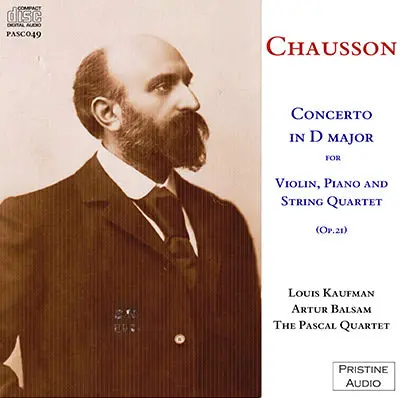 Pascal Quartet Chausson: Concerto In D (1950) - Pasc049 - Cd 1