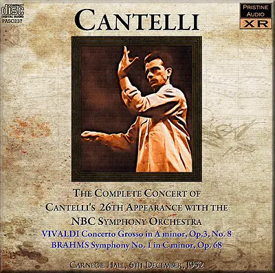 Cantelli Nbc Concert No. 26: Vivaldi And Brahms (1952) - Pasc237 - Cd 1
