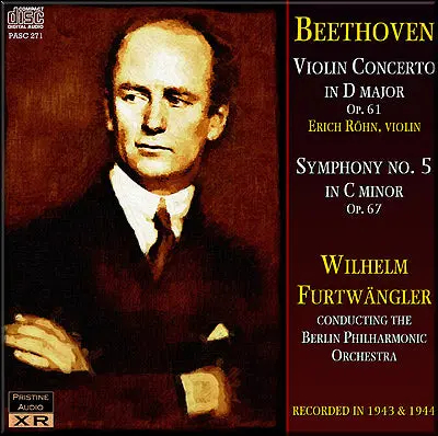 Furtwängler Beethoven: Violin Concerto, Symphony No. 5 (1943/44) - Pasc271 - Cd 1
