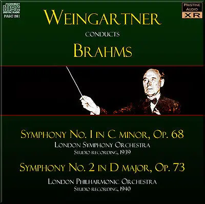 Weingartner Brahms: Symphonies Nos. 1 And 2 (1939/40) - Pasc281 1