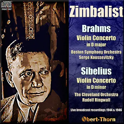 Zimbalist Brahms & Sibelius: Violin Concertos (1944/46) - Pasc307 1