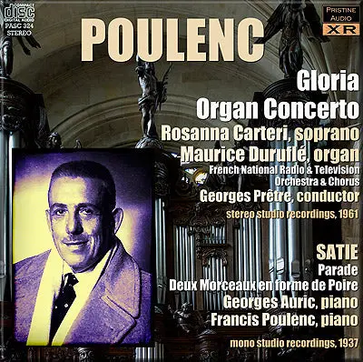 Poulenc Gloria, Organ Concerto; Poulenc Plays Satie Duets (1961/1937) - Pasc324 - Cd 1