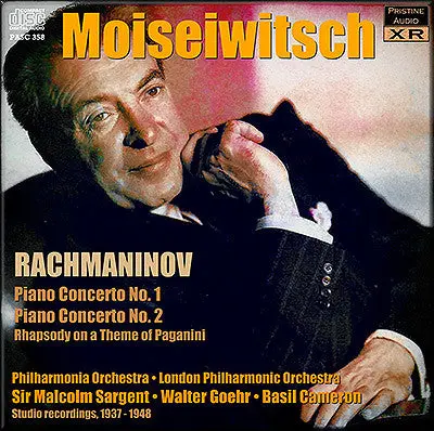 Moiseiwitch Plays Rachmaninov Piano Concertos 1 & 2, Paganini Rhapsody (1937-48) - Pasc358 1