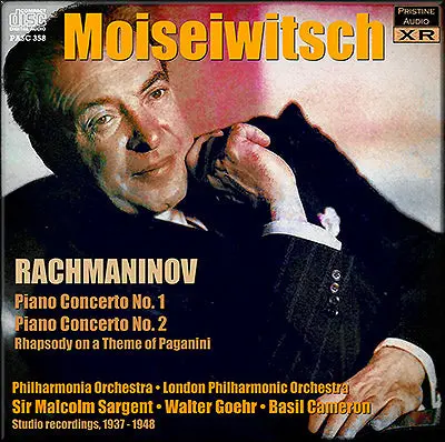 Moiseiwitch Plays Rachmaninov Piano Concertos 1 & 2, Paganini Rhapsody (1937-48) - Pasc358 - Cd 1