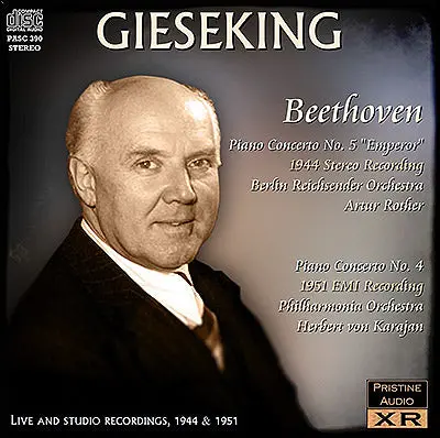 Gieseking Experimental Stereo Beethoven Emperor, Plus Concerto No. 4 (1944/51) - Pasc390 - Cd 1