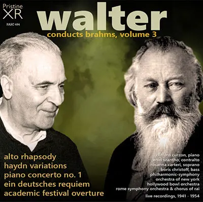 Walter Conducts Brahms, Volume 3 (1941-52) - Pasc494 - Cd 1