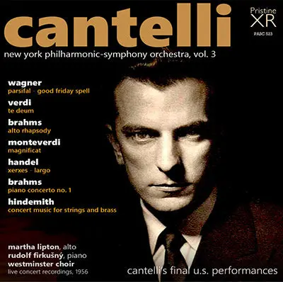 Cantelli In New York, Vol. 3: Wagner, Verdi, Brahms, Monteverdi, Handel, Hindemith (1956) - Pasc523 - Cd 1