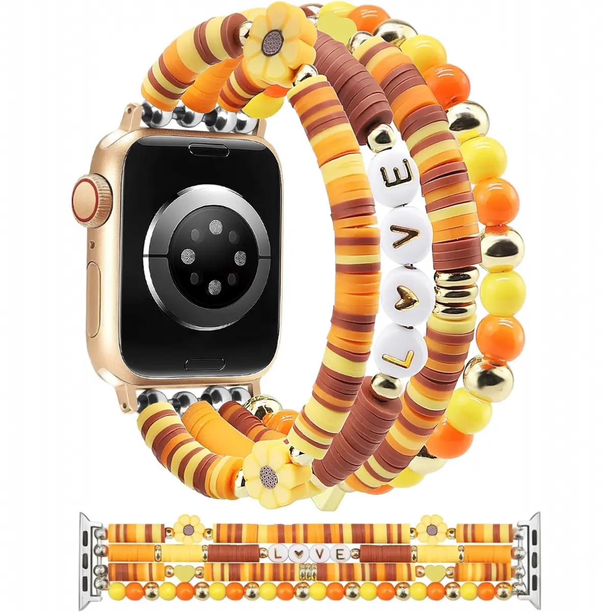 Autumn Love Story Heishi Bracelet Band For Apple Watch 1