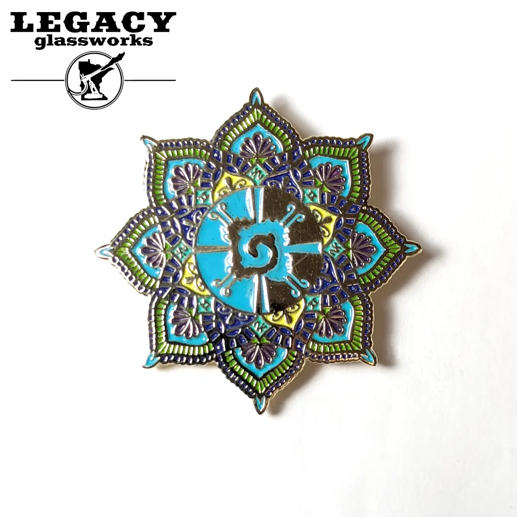 Potent Lifestyle Flower Mandala Enamel Pin 1