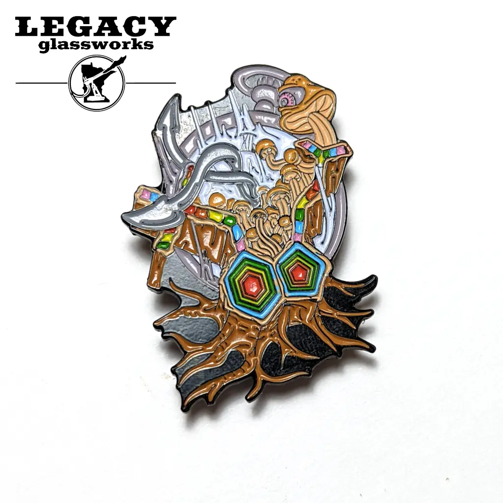 Potent Lifestyle Fractal Nature Enamel Pin 1