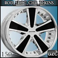 Rodtana 5Roc 22X9.5 5X115/120 Et+15 Chrome Blk Ins 1