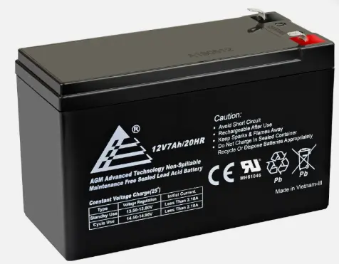 12V 7Ah Sealed Lead Acid Battery For Universal Alarm Control System 1