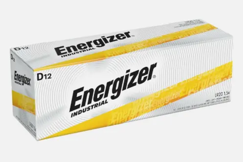 Energizer Industrial D Alkaline Batteries (En95, Lr20) (12 Pack) 1