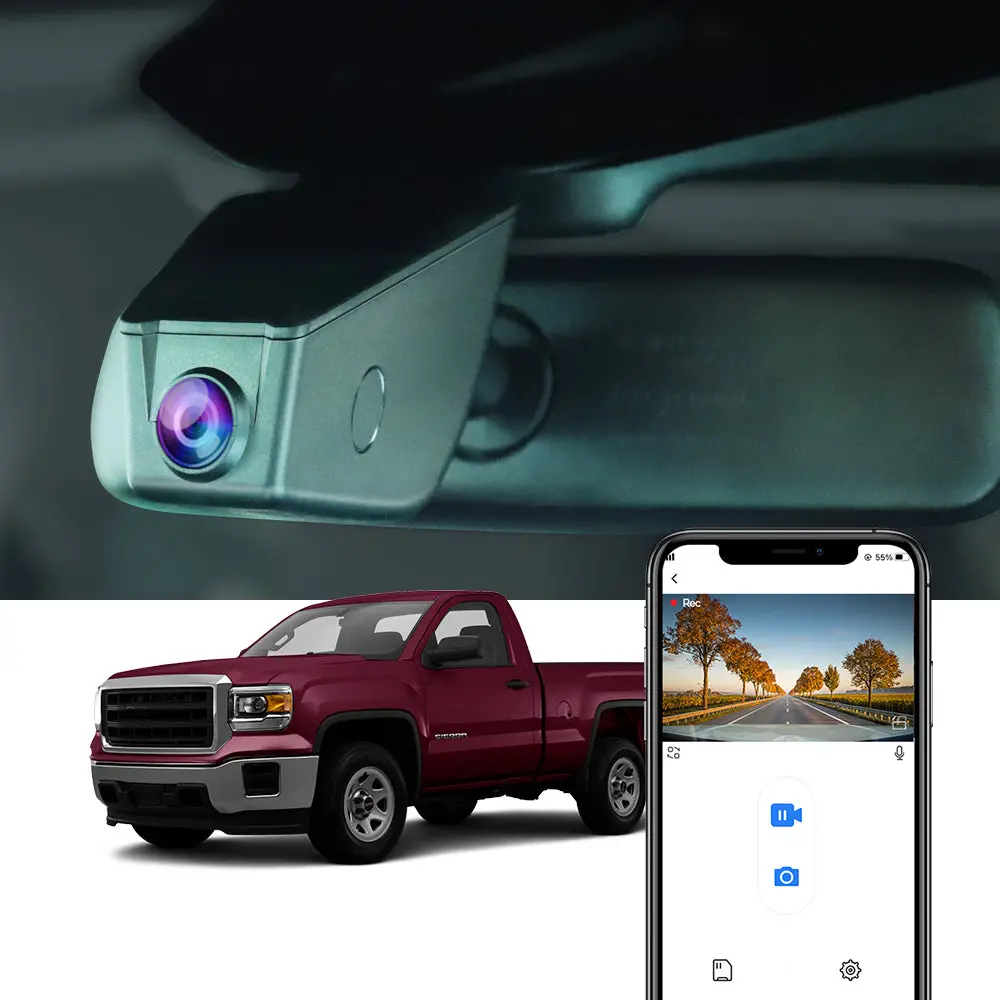 Fitcamx Dash Cam For Gmc Sierra, Yukon,  2011-2014 1
