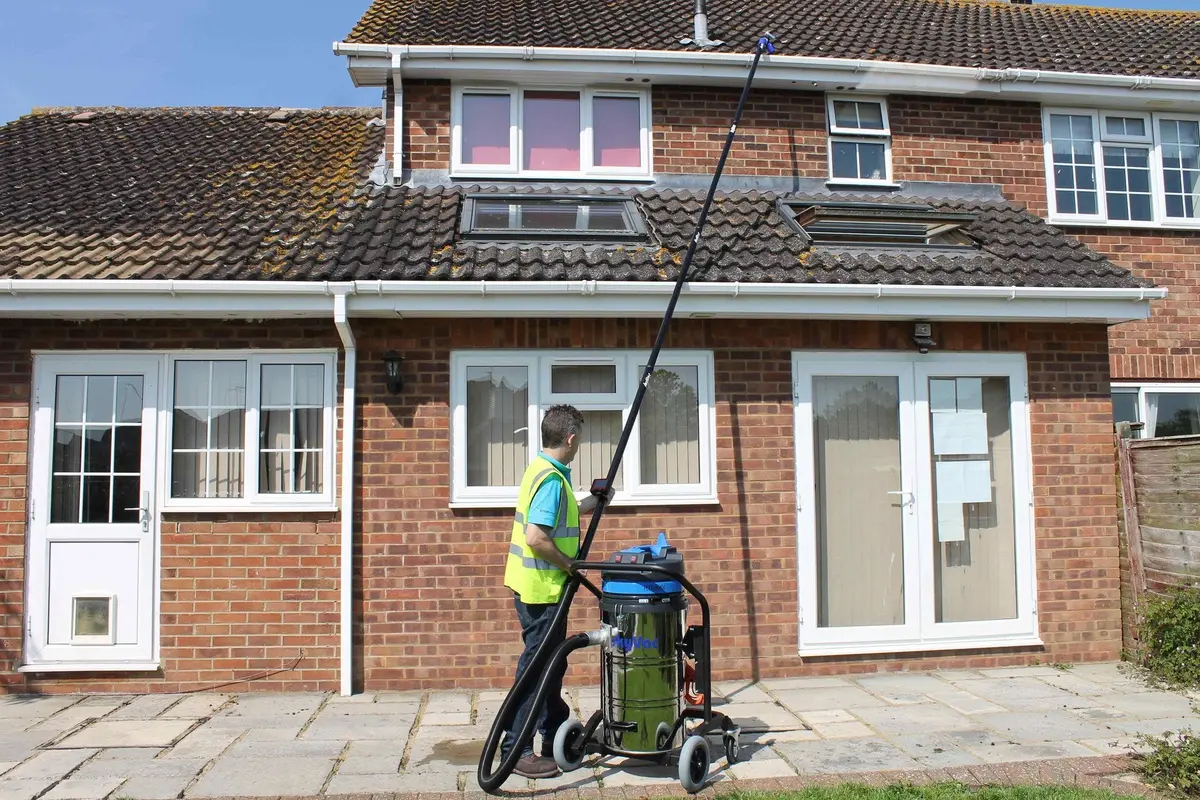 Skyvac®️ Action Photo - Gutter Cleaning Residential 2 1