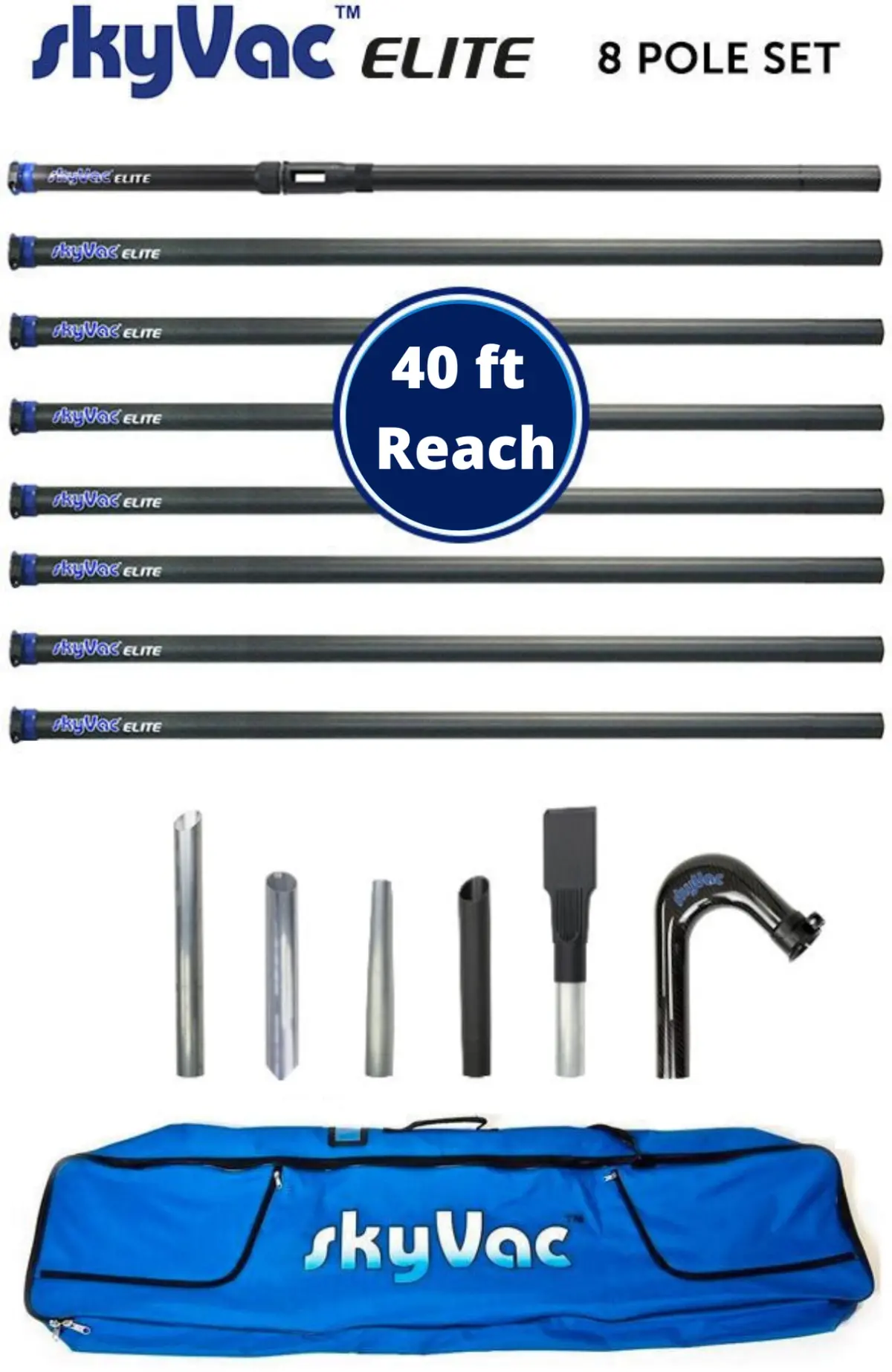 Skyvac® Elite Carbon Fiber Basic Pole Set  (You Choose) 1