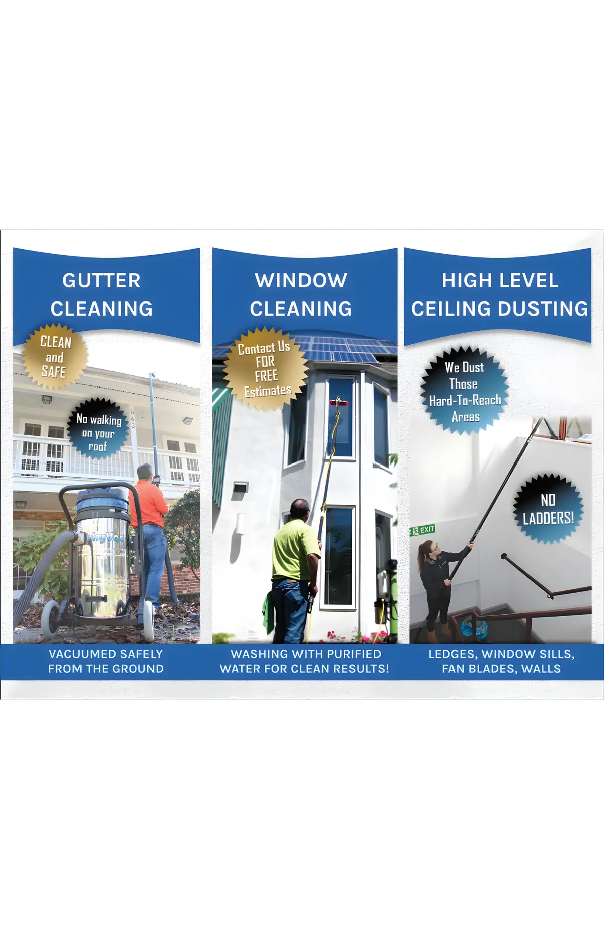 Skyvac®️ Gutter, Window, High Ceiling Tri-Fold Brochure 1
