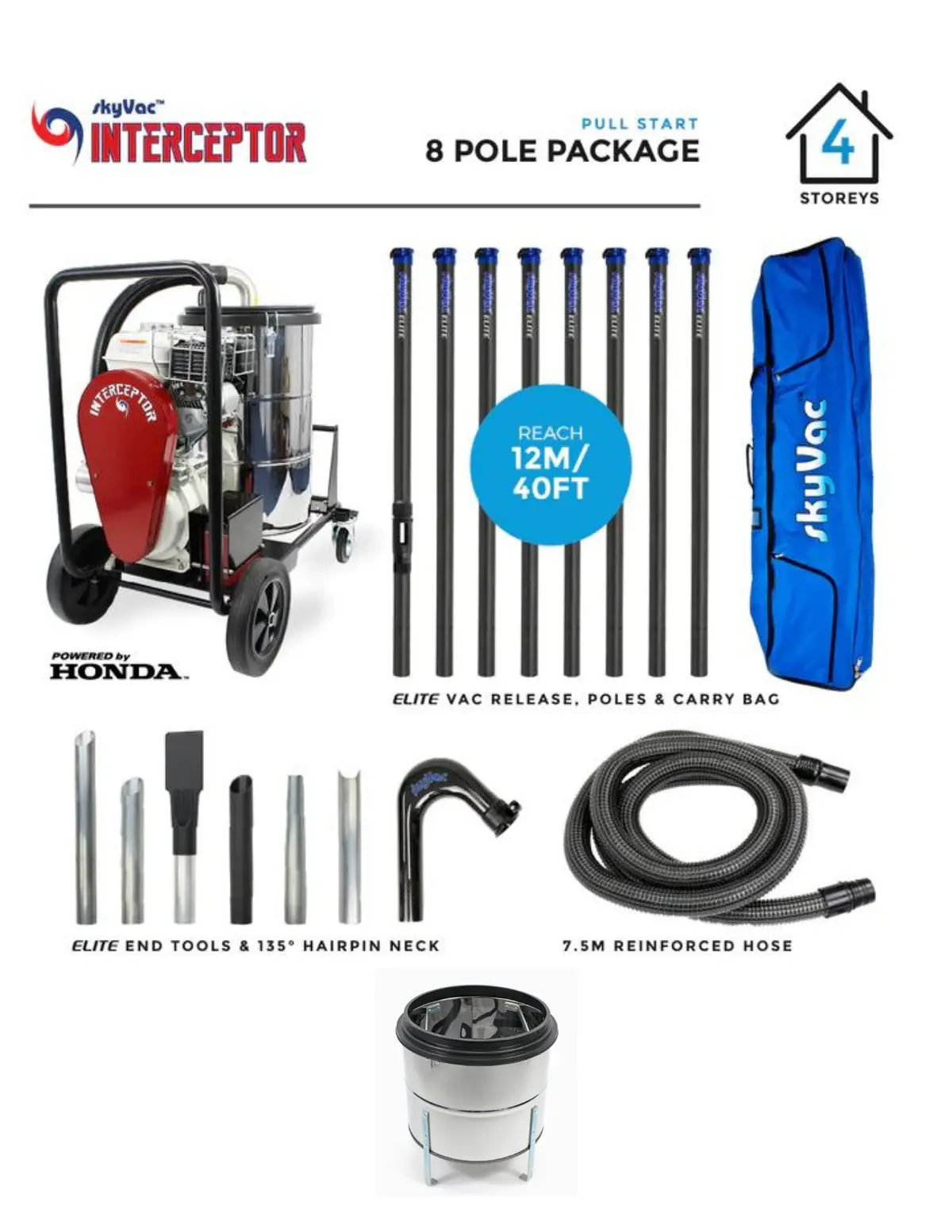 Skyvac® Interceptor Gutter Vacuum (You Choose) 11