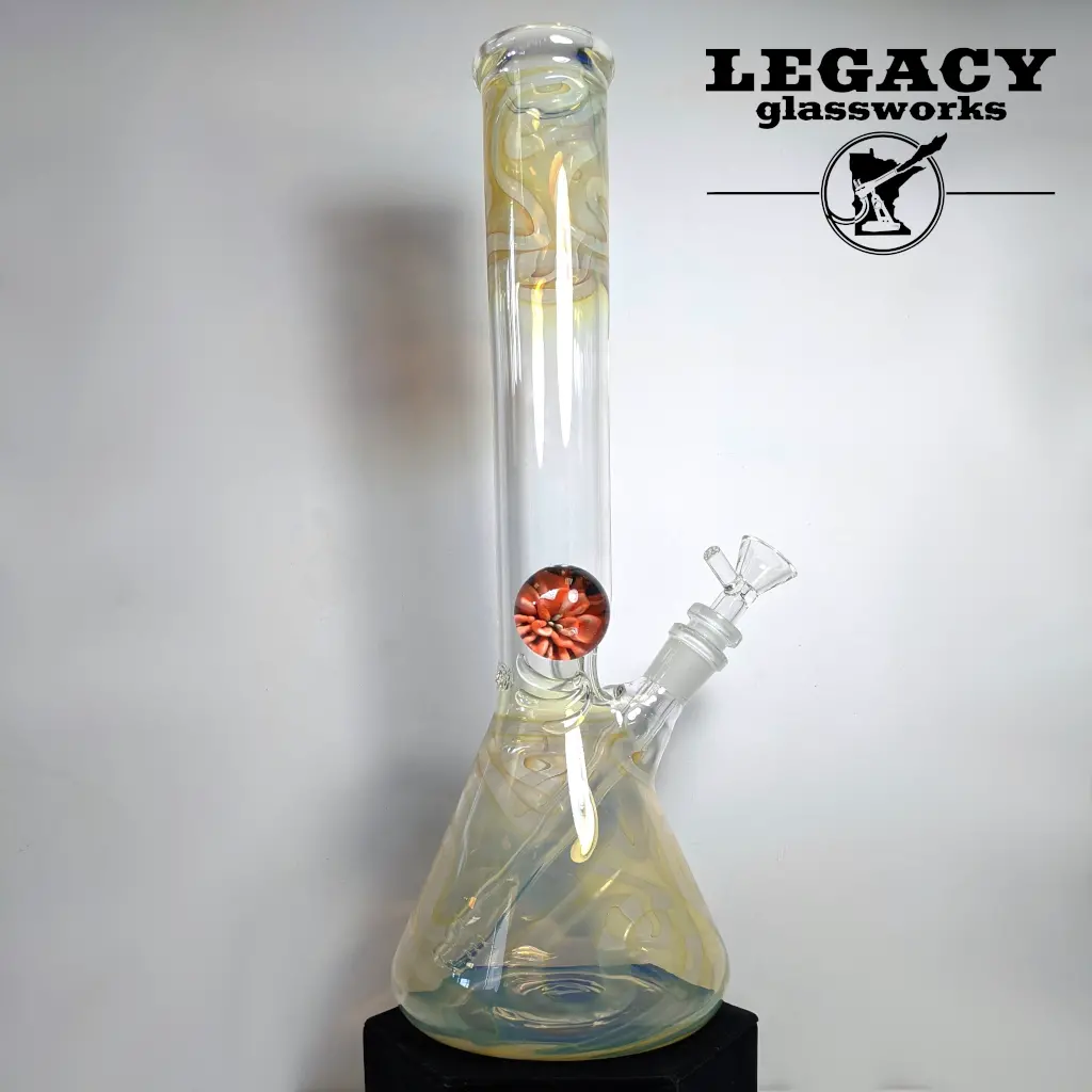 Gamboni Flower Implosion Marble Beaker 1