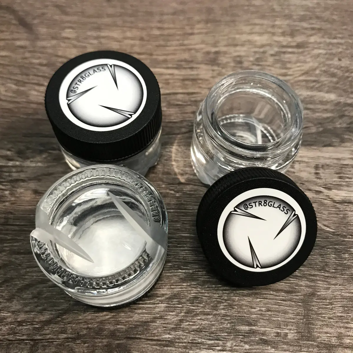 Str8 Glass Concentrate Jar & Spinner Cap 2