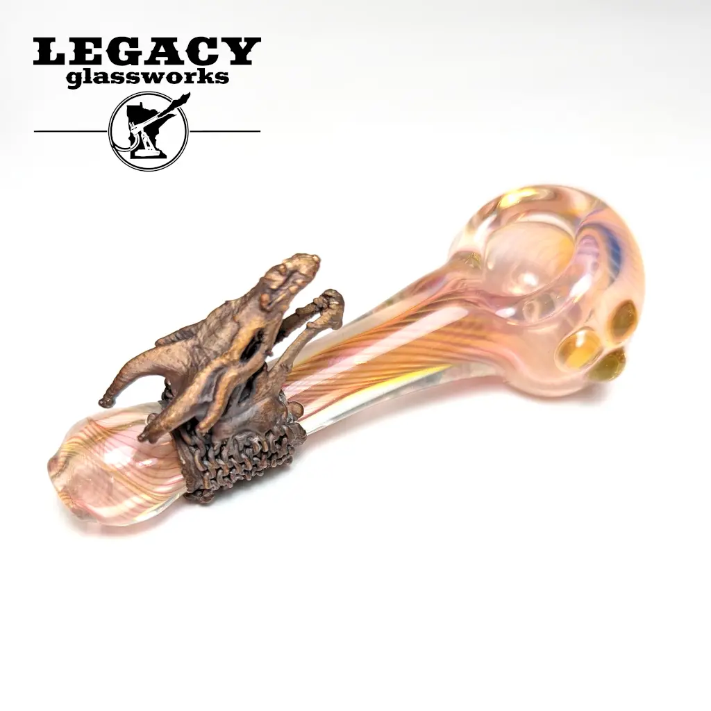 T.B.S.G. X Mago Fumed Spoon W/Electroformed Dragon 1