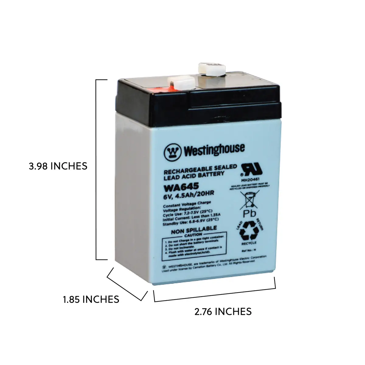 6V 4.5Ah Rechargeable Battery For Ups, Backups, Exit Signs, Counting Scales 2