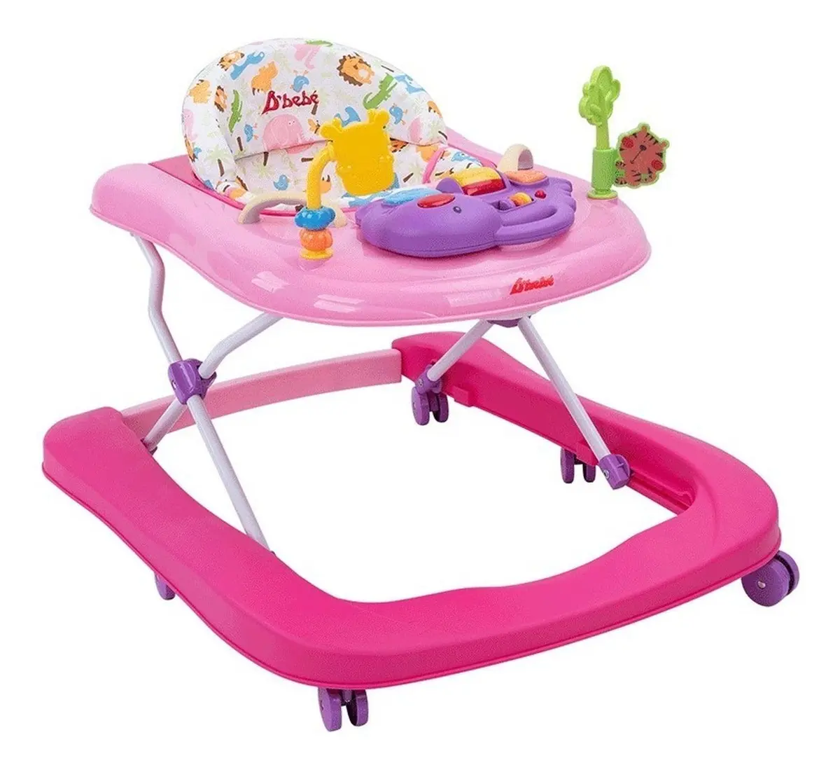 Andadera Caminadora Jungle 2 En 1 Rosa D'bebe 1
