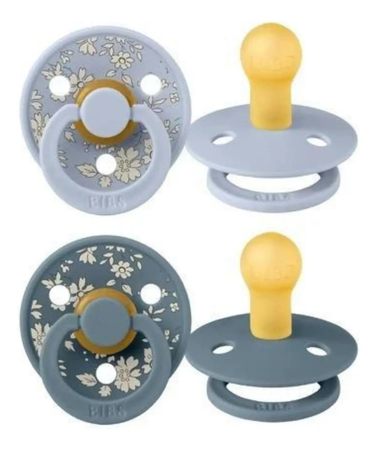 Chupones Sin Bpa 2 Pzas 0-6 Meses Flores Dusy Blue Mix - Bibs - 1