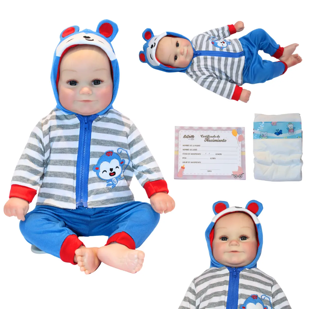 Muñeco Bebé Reborn Enzo - Realismo De Silicona Suave De 48 Cm 1