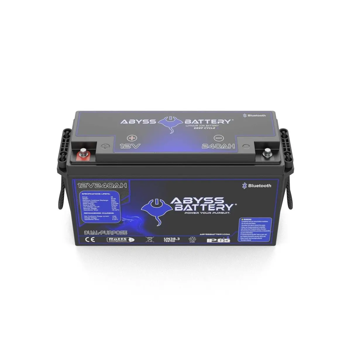Abyss® 12V 240Ah Dual Purpose Lithium Marine Battery 1