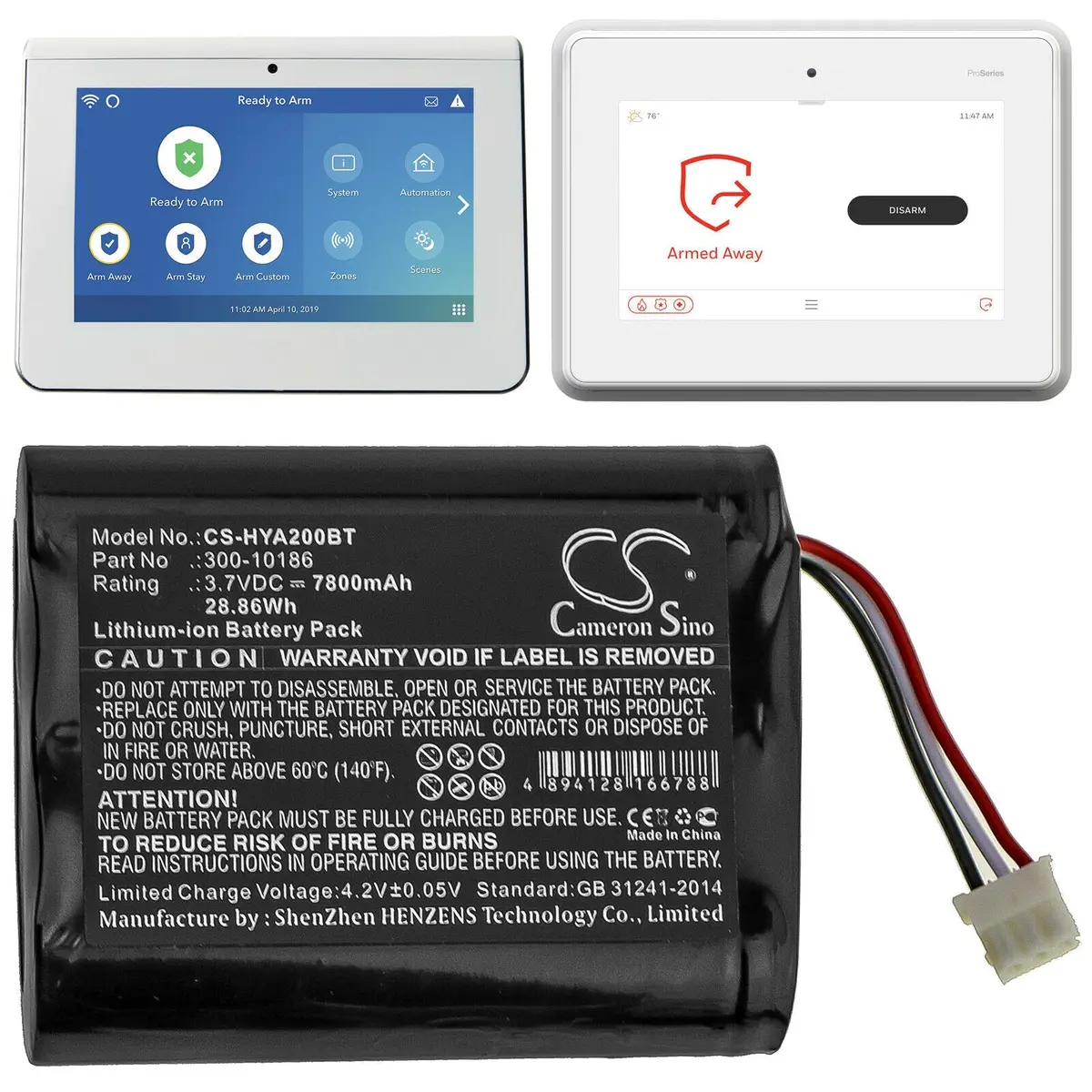 Adt Command Battery 300-10186  Security Panel  Ai05-2, Aio7-2 1