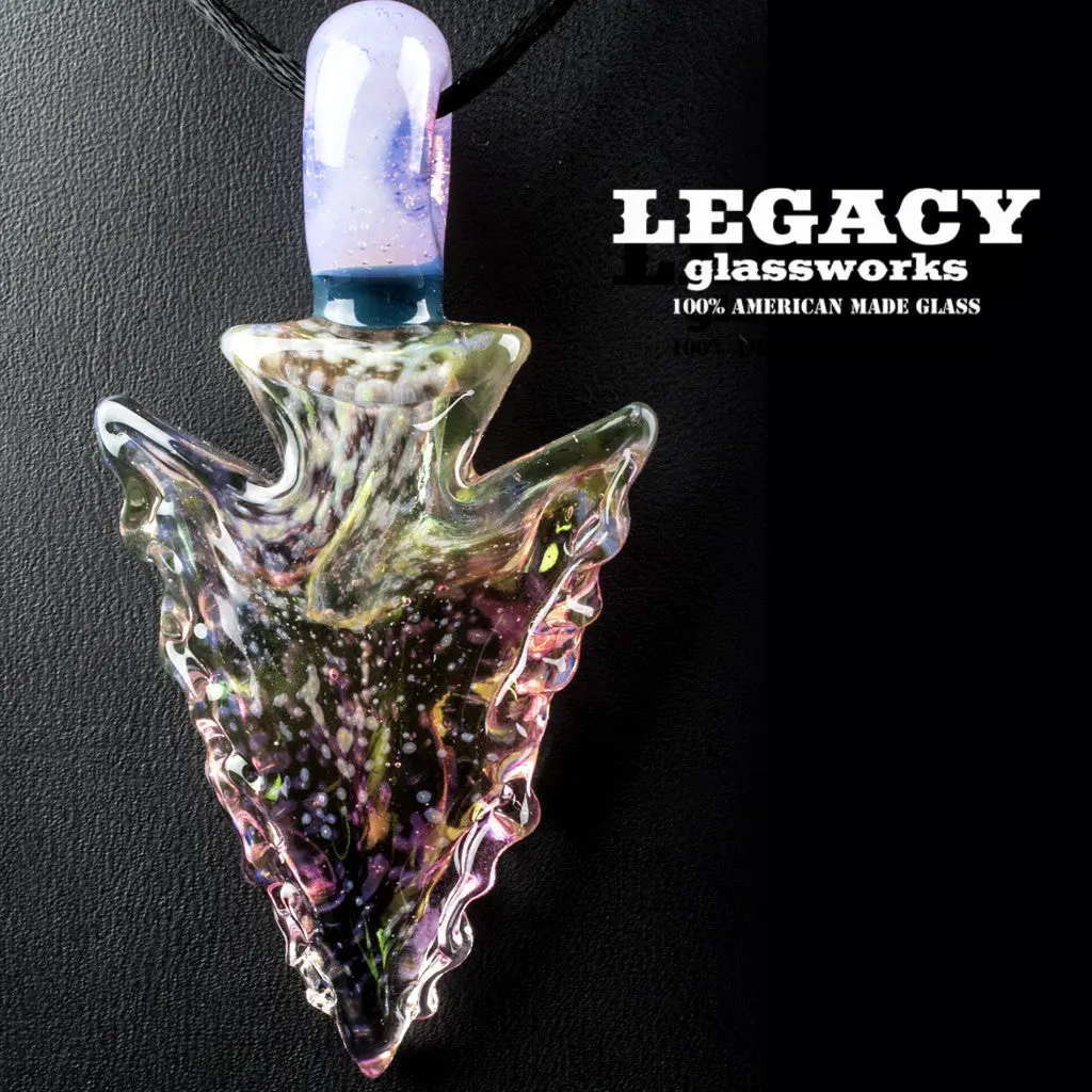 Elks That Run Fumed Arrowhead Pendant 1
