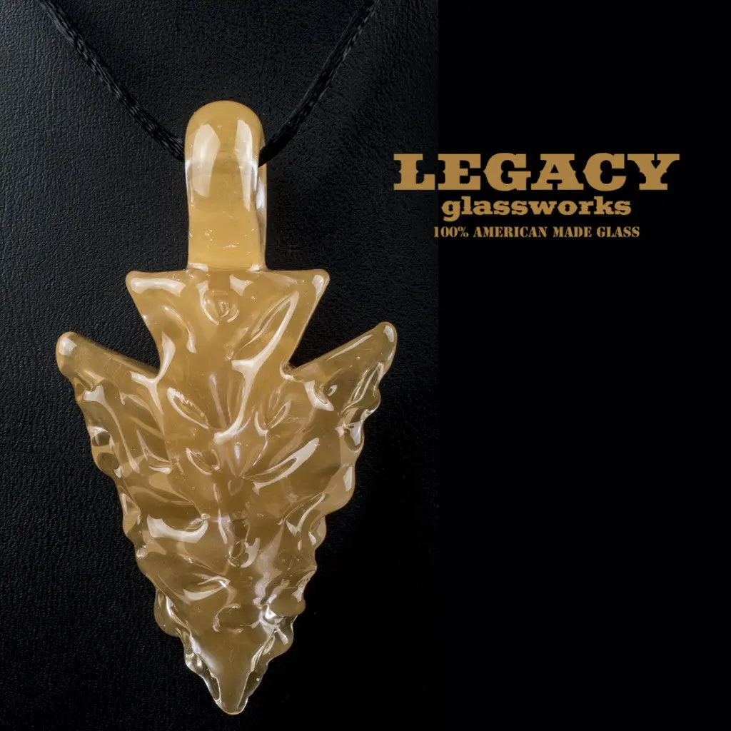 Elks That Run Carved Arrowhead Pendant 1