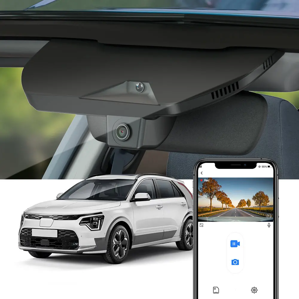 Fitcamx Dash Cam For Kia Niro And Niro Ev 2023-2026 (Right-Hand Drive Vehicle) (Rear Mirror Cover Part Number 96030-At900) 1