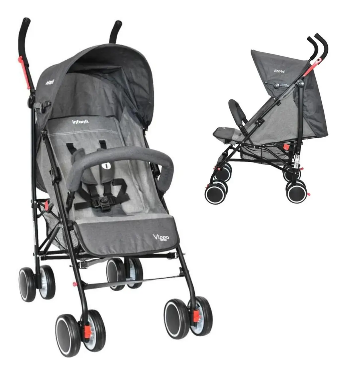 Carriola Para Bebes Viggo Ligera Plegable Gris - Infanti 1
