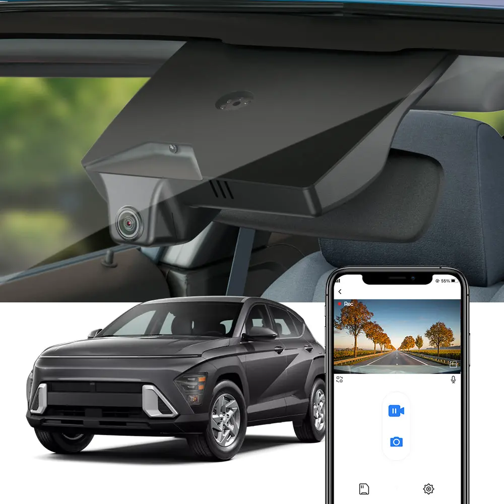 Fitcamx Dash Cam For Hyundai Kona And Kona Electric Ev 2023 - 2025 1
