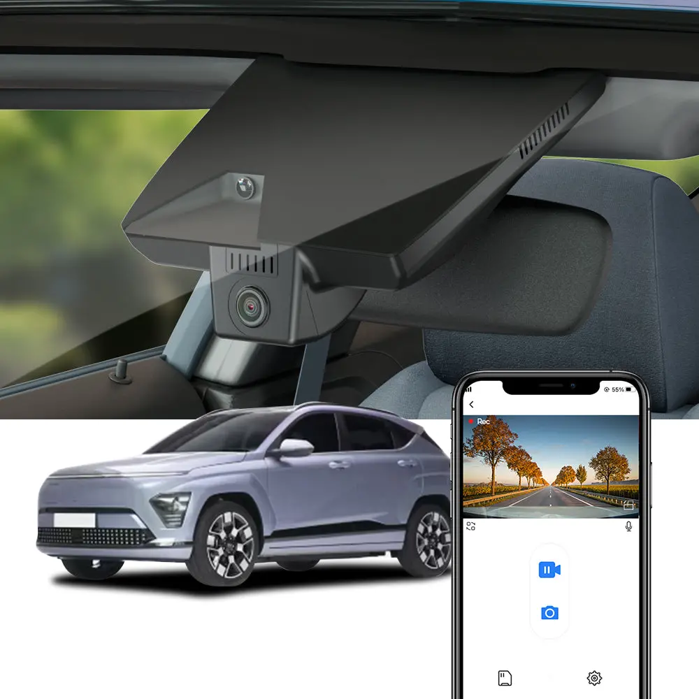Fitcamx Dash Cam For Hyundai Kona 2023-2025 (Right Hand Drive)  (Rear Mirror Cover Part Number 96030-Be900) 1