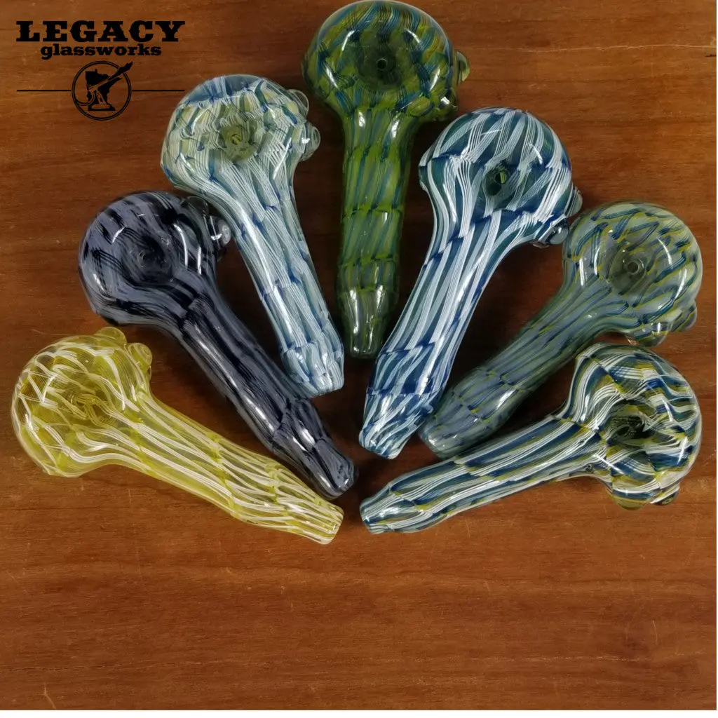 Shadow Craft Glass Latticino Spoons 1