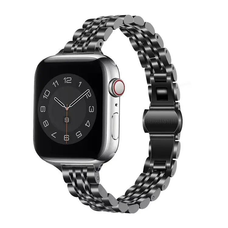 Slim Prestige Stainless Steel Link Band For Apple Watch Multiple Colors Available 1