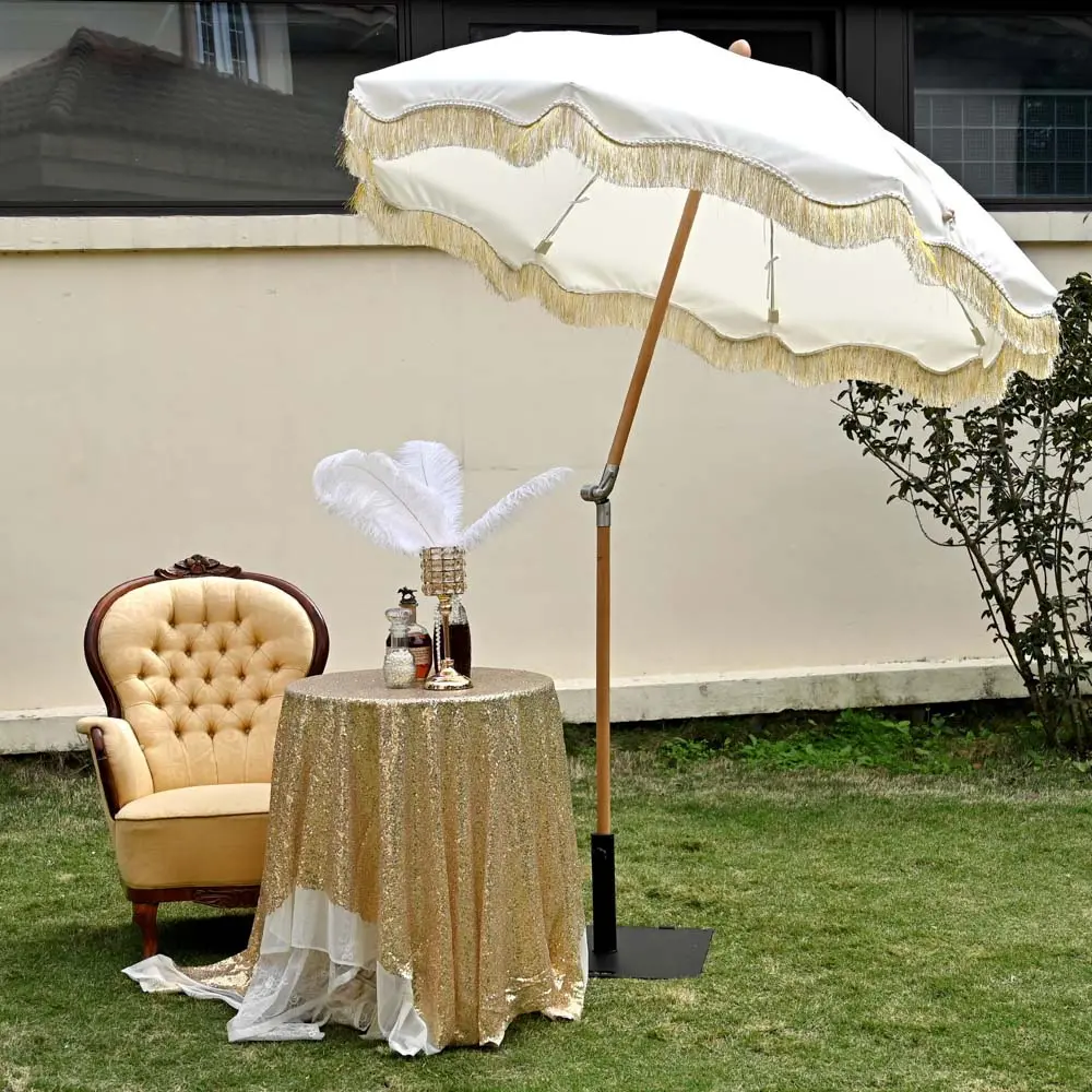 Lagarden Jazz Age Fringe Umbrella Tilt Market Umbrella 1