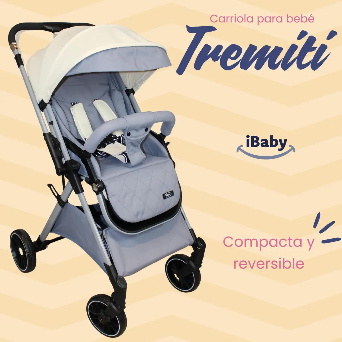 Carriola Para Bebé Reversible Plegable Tremiti Multiposiciones Ibaby 2