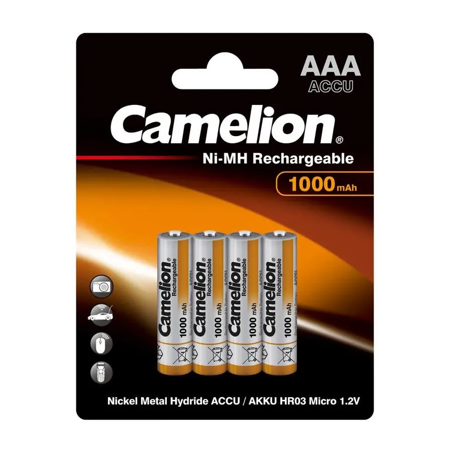 Camelion Aaa Batteries Ni-Mh 1000Mah 4Pk Blister 1