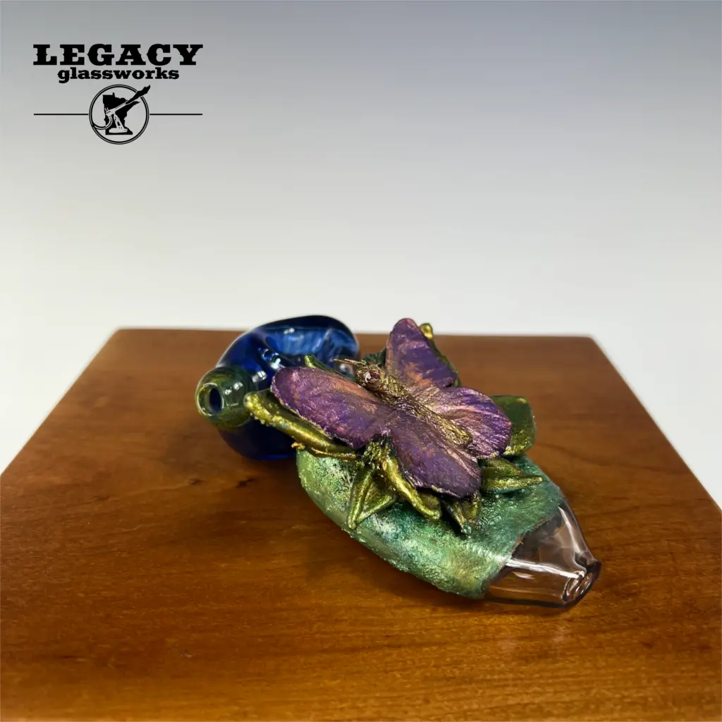 Cherry Glass Electroformed Butterfly Spoon 1
