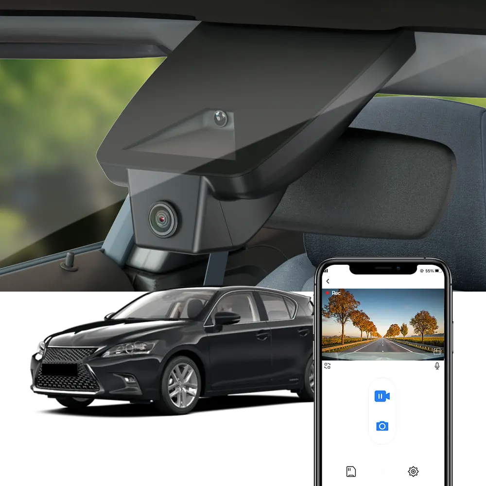 Fitcamx Dash Cam For Lexus Ct200h 2018-2021 1