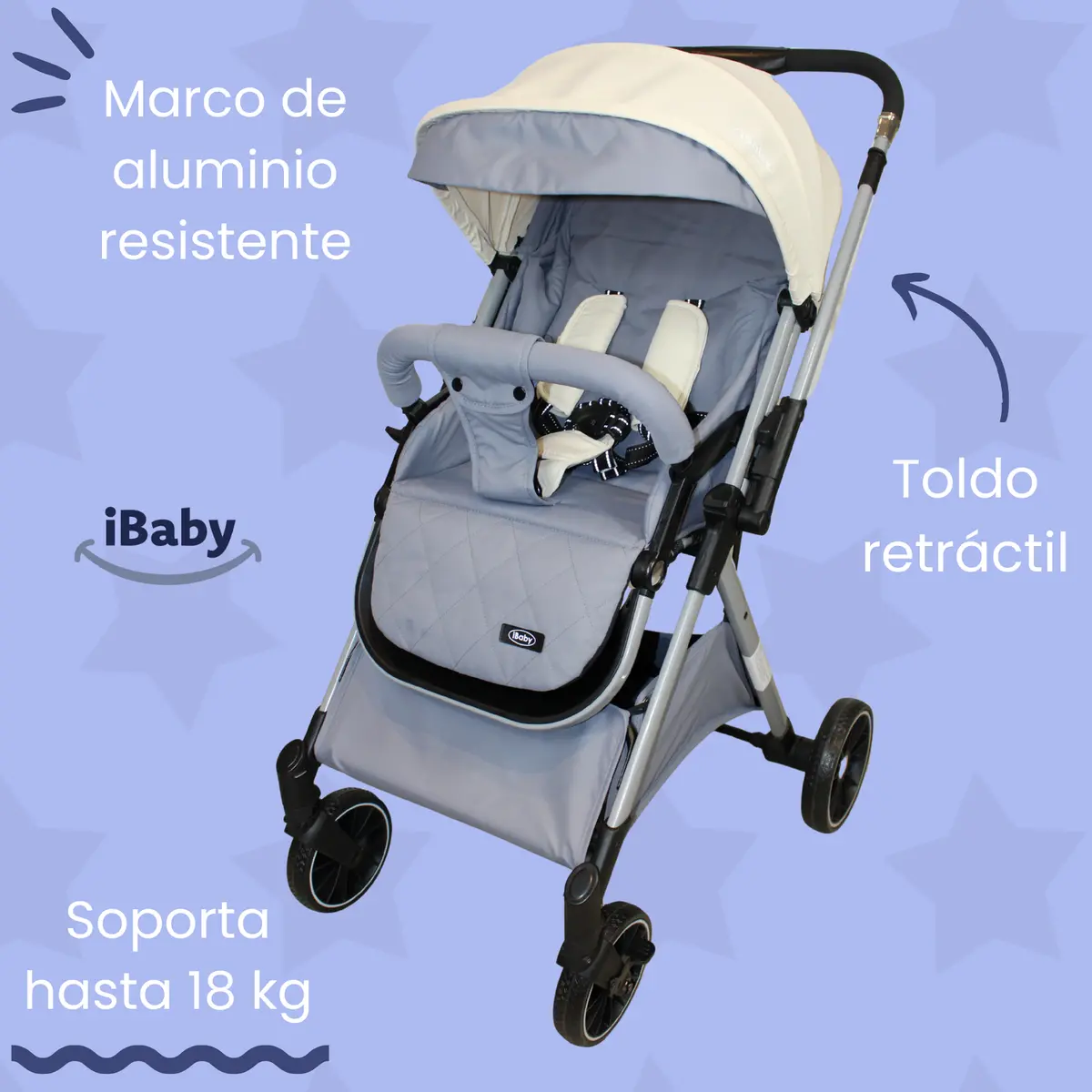 Carriola Para Bebé Reversible Plegable Tremiti Multiposiciones Ibaby 3
