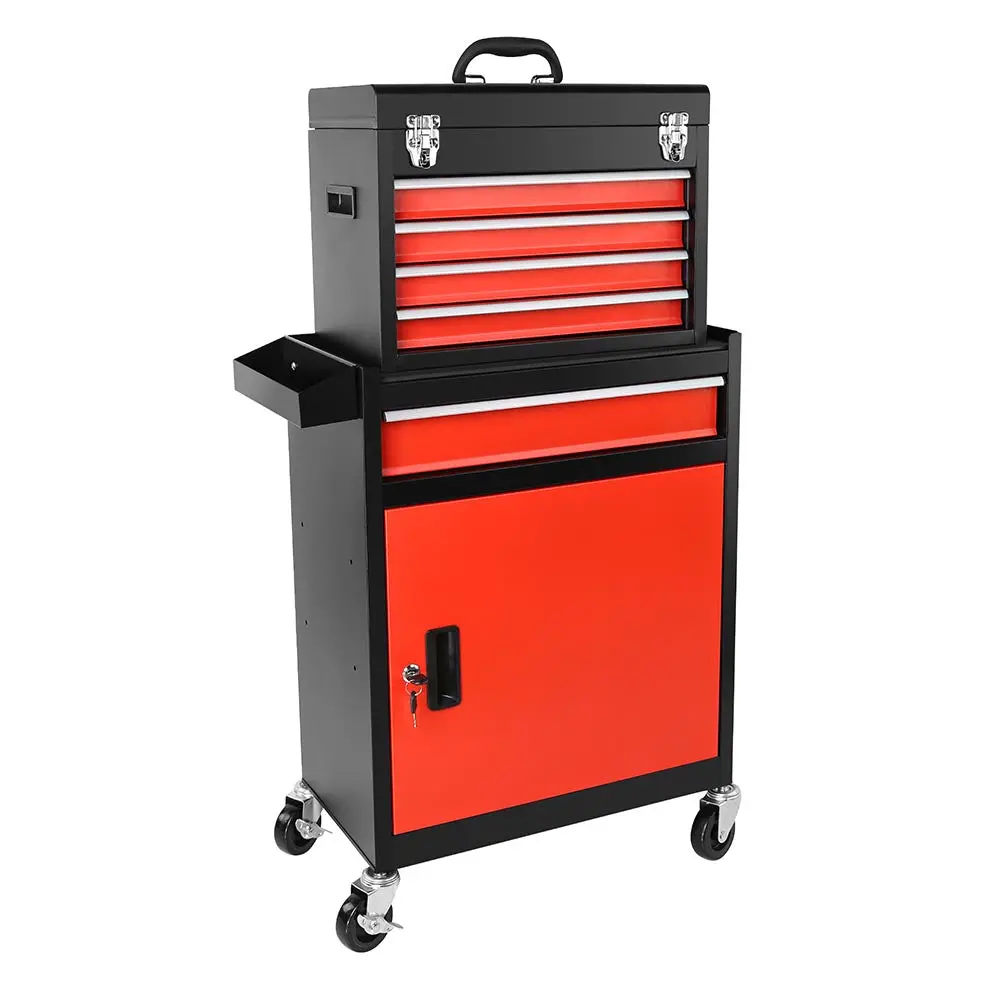 Yescom Rolling Tool Chest Combo 21 In. 5-Drawer Lockable 1