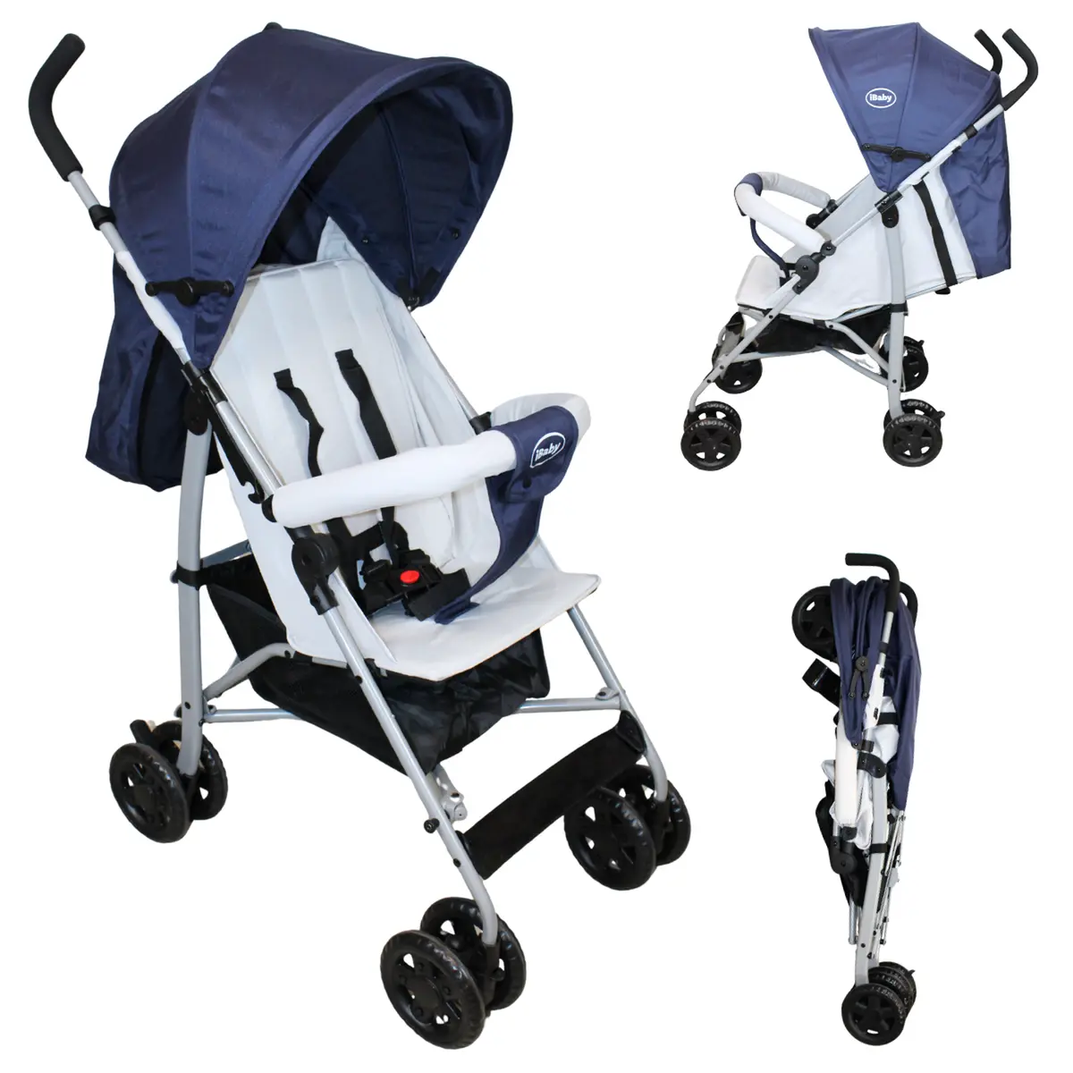 Carriola Bastón Plegado Compacto Viajera Ibaby Piegato Ultra Ligera 3